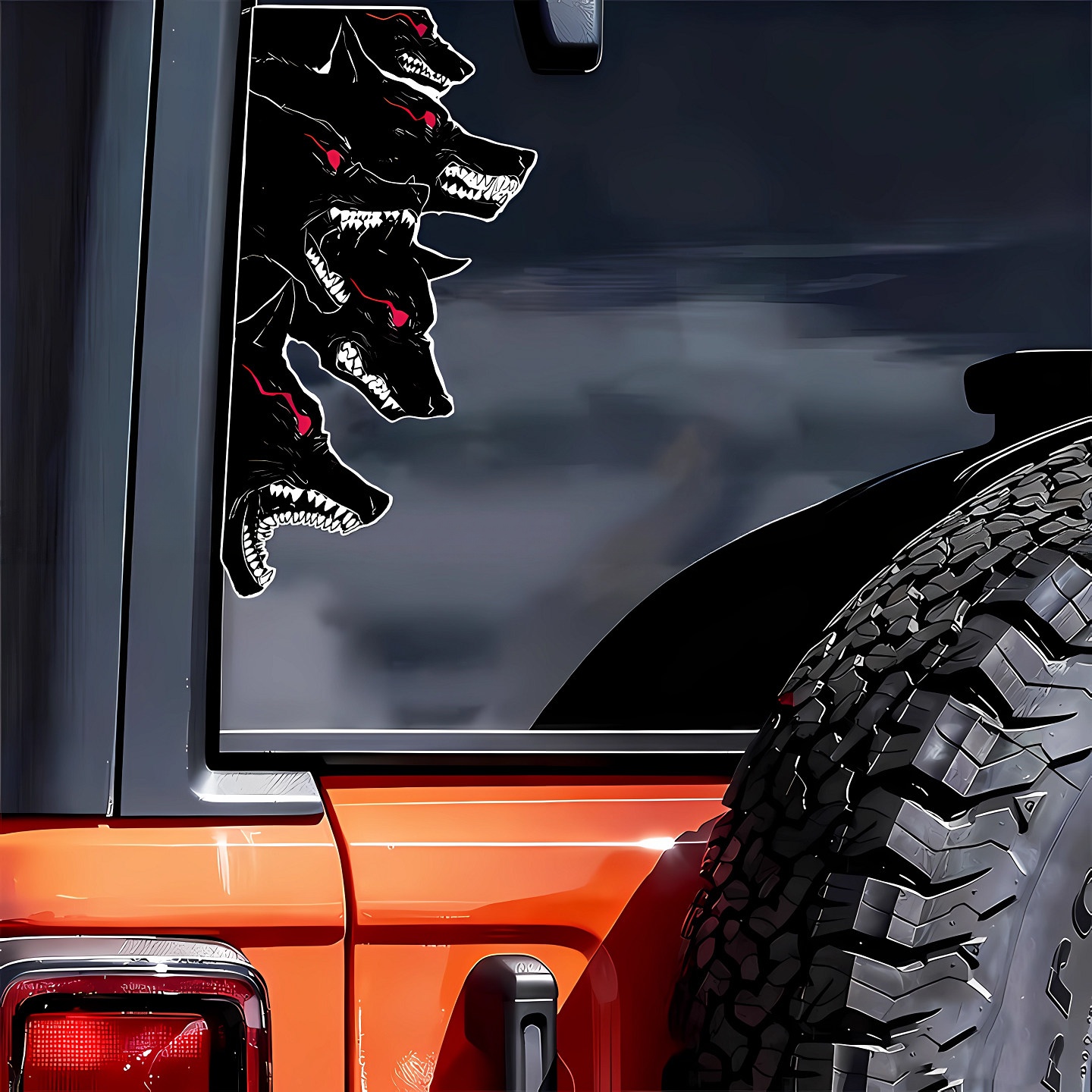 Motorcycle Gear Backpack - JDM Personalized Wolf Pack Car Sticker