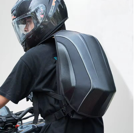 Motorcycle Gear Backpack - New Carbon Fiber Waterproof Backpack Motorcycle